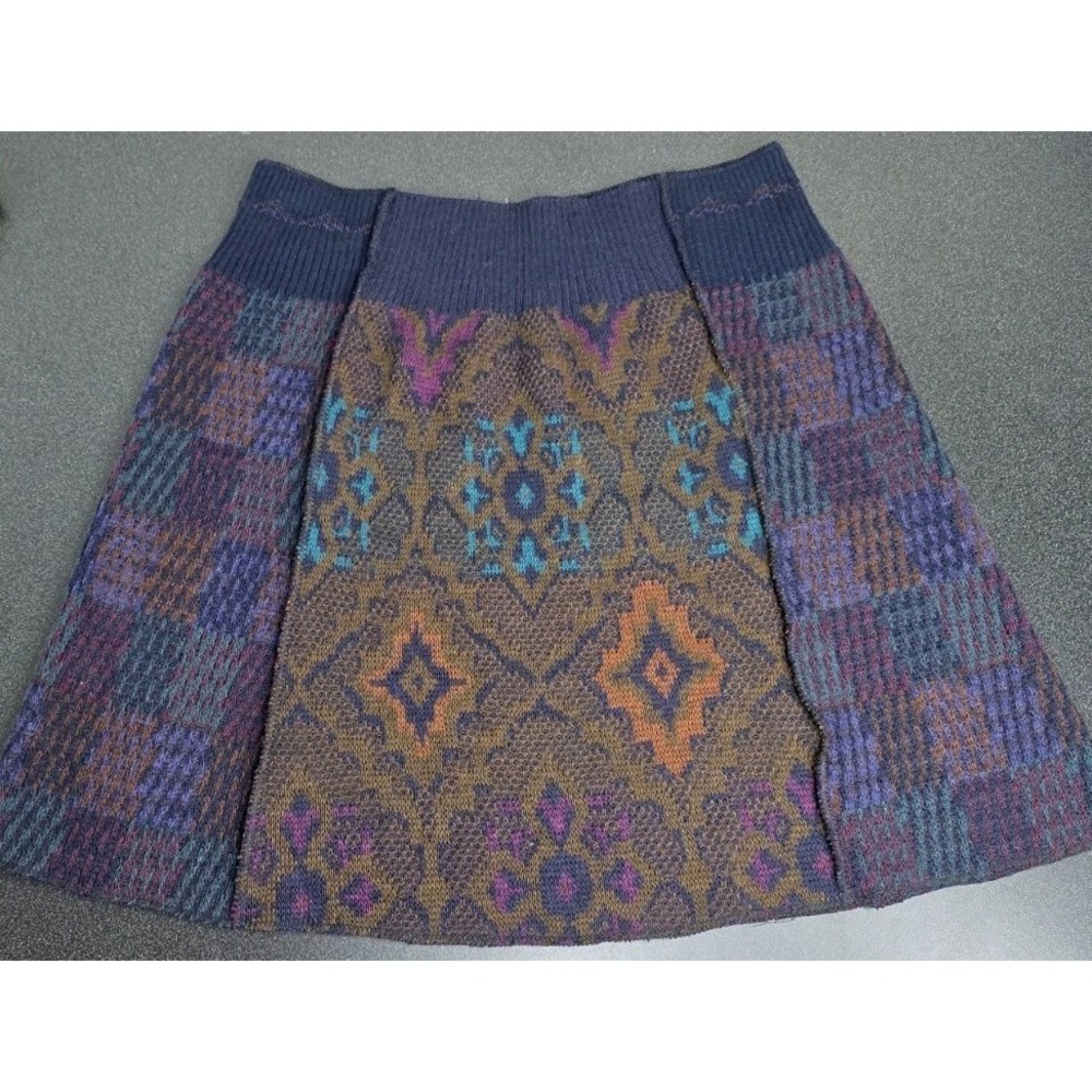 New Urban Renewal Pull‎ On Mini Sweater Skirt Skater Boho Casual Multicolor M/L